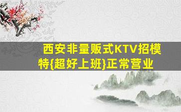 西安非量贩式KTV招模特{超好上班}正常营业